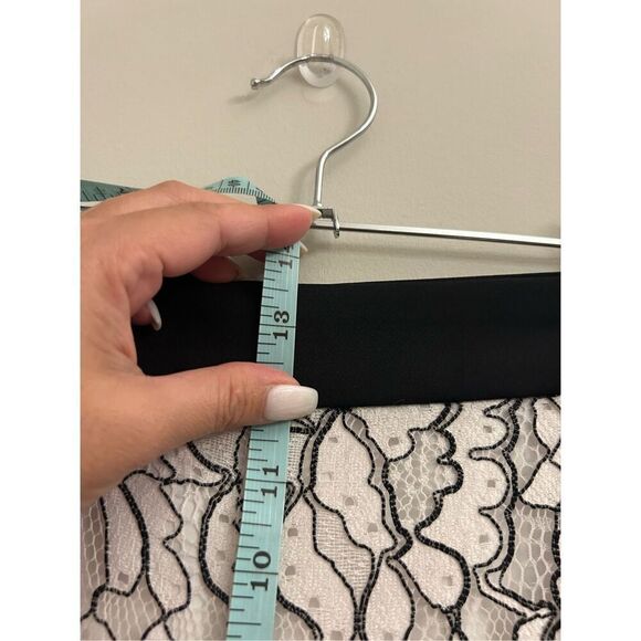 Zara Basic Lace Overlay Wide-Leg Cropped Pants Medium Floral - Picture 10 of 11